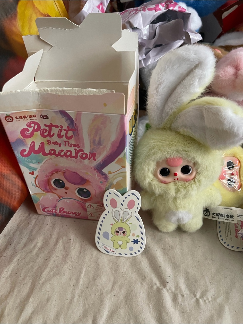 Baby three Petit Macaron Cupcake plush doll